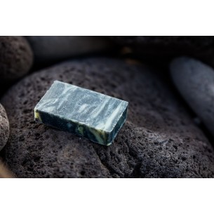 Jabón artesano de aloe vera y roca volcánica 100gr.